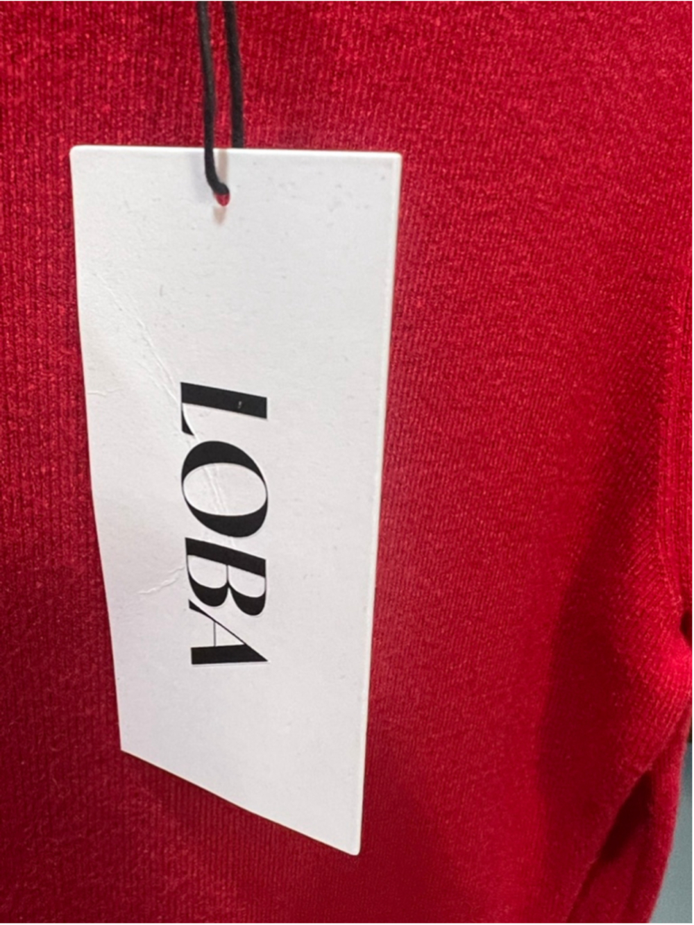 Revolve X LOBA| Red Mock Neck Knit Mini Dress Bodycon Longsleeve Luxe|XL|NWT| - Picture 4 of 7